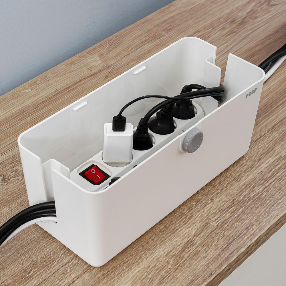 reer CableGuard Kabelbox, für Steckdosenleisten, Kindersicherung, Kinder Sicherung, 78020