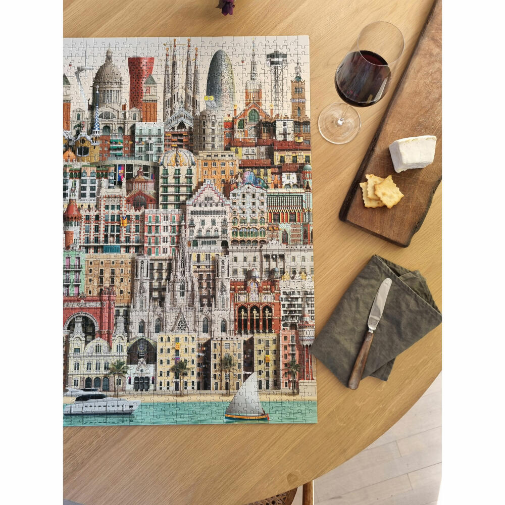 Martin Schwartz Puzzle Barcelona, City Puzzle Spain, 50 x 70 cm, 1000 pieces, MS0607