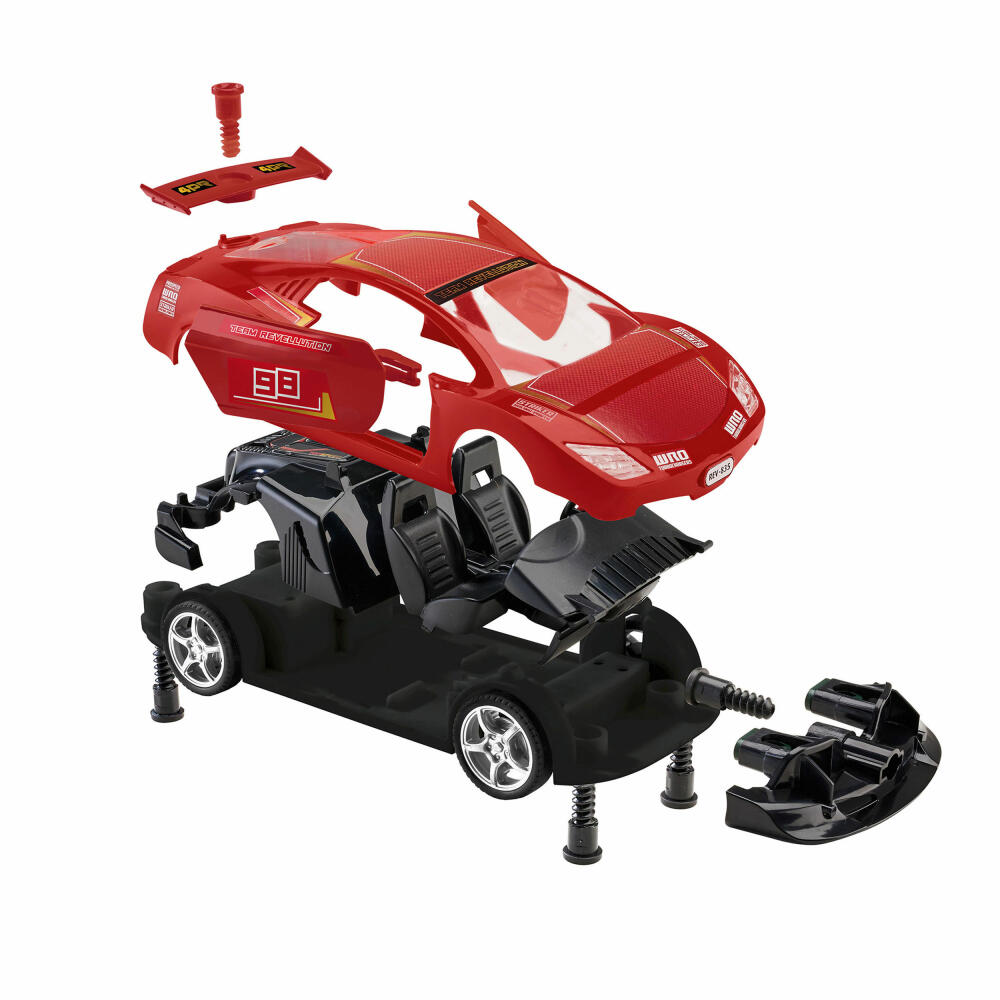 Revell Junior Kit Pull Back Racing Car, Rennauto, Rot, Modellbausatz für Kinder, 38 Teile, ab 4 Jahren, 00835