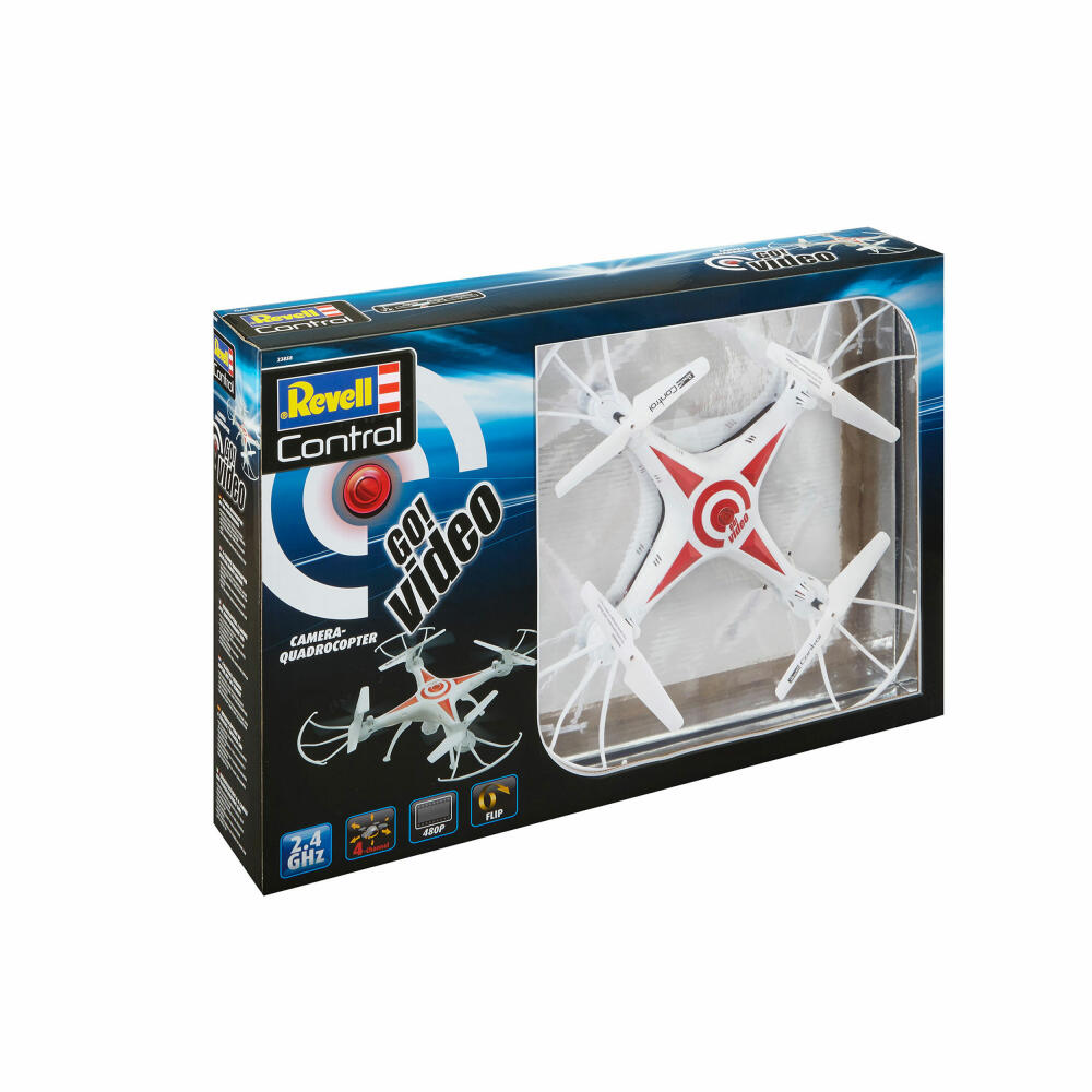 Revell Control Quadcopter GO! Video, ferngesteuerte Video-Drohne, 2.4 GHz, ab 12 Jahren, 23858