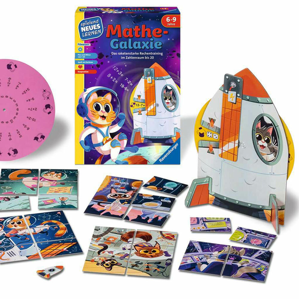 Ravensburger Spielend Neues Lernen Mathe Galaxie, Lernspiel, Kinderspiel, Kinder Spiel, 24970