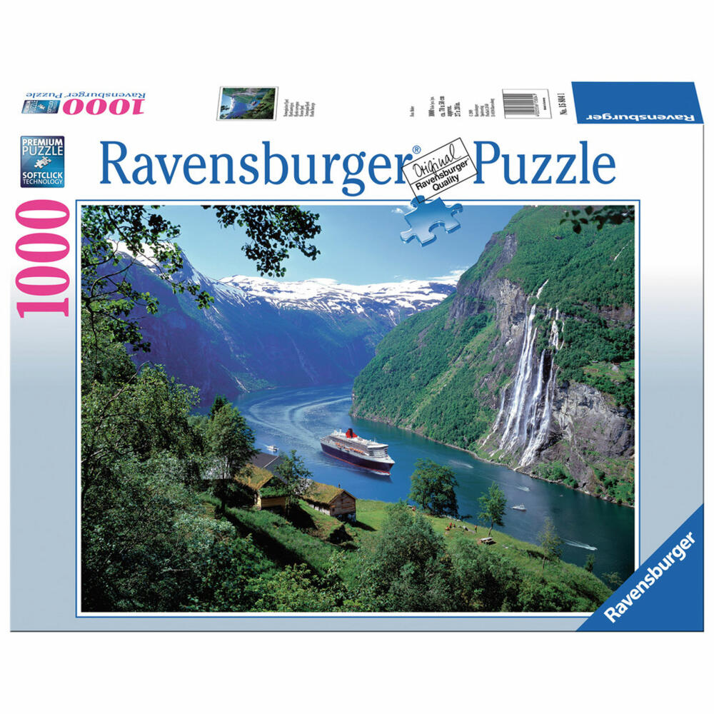 Ravensburger Puzzle Norwegian Fjord, Adult Puzzle, Adult Puzzles, Premium Puzzle, Standard Format, 1000 Pieces, 15804 1