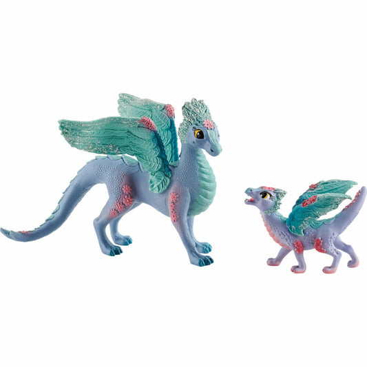 Schleich bayala Blütendrache und Baby, Drache, Spielfigur, Figur, ab 5 Jahren,70592