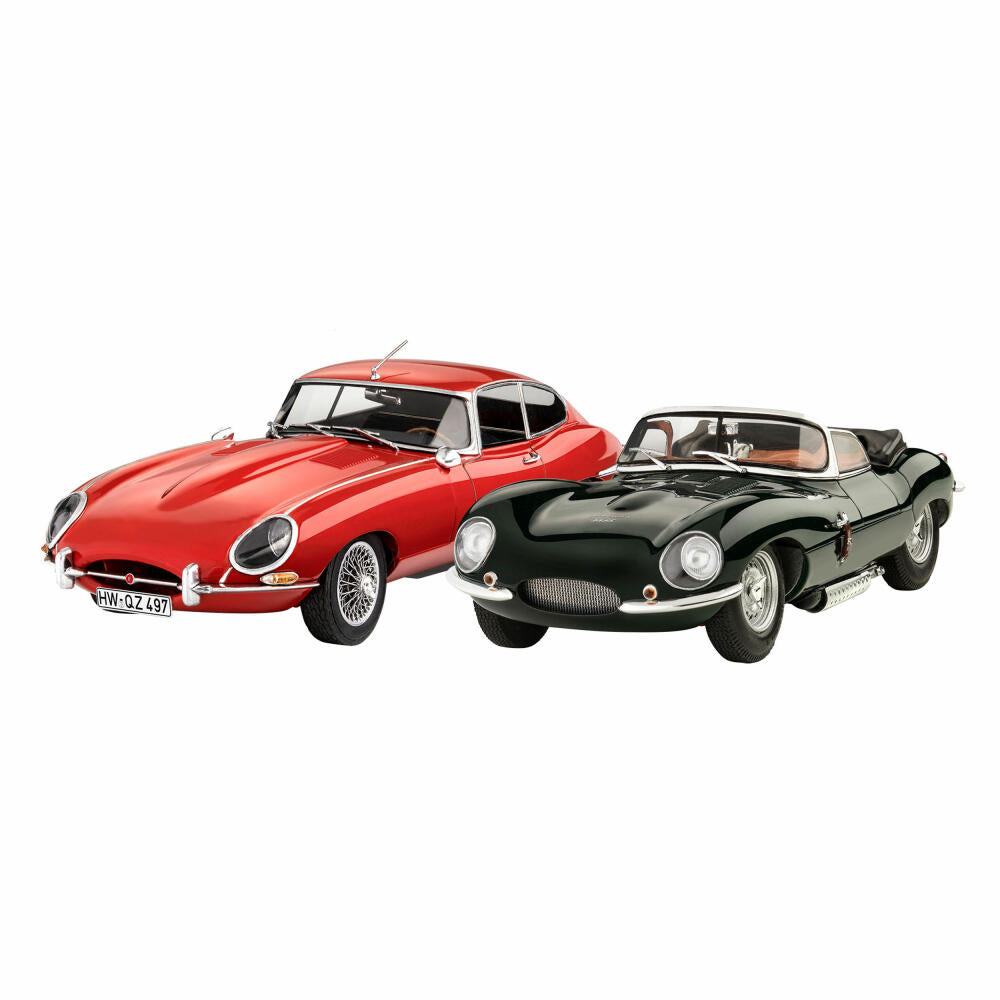 Revell Modellbausatz Geschenkset Jaguar 100th Anniversary, Modell Auto, Bausatz, 285 Teile, ab 12 Jahre, 05667