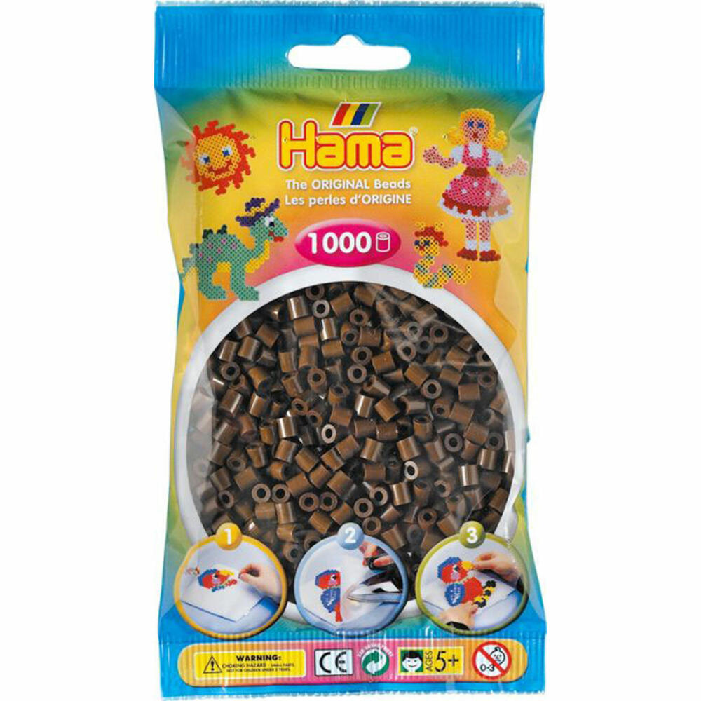 Hama iron-on beads, brown, 1,000 pieces
