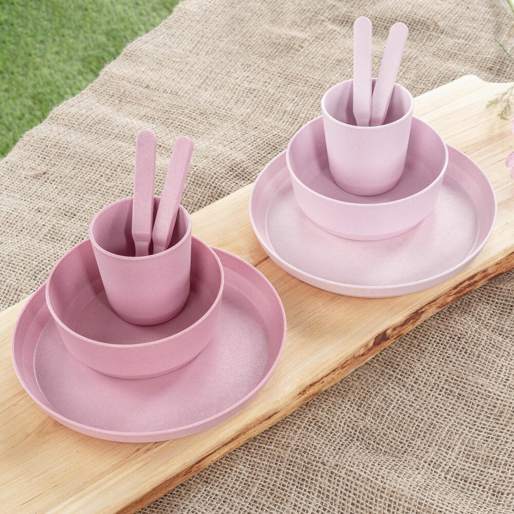 reer Growing Schale, 2er Set, Schüssel, Müslischale, Kindergeschirr, Kinder Geschirr, Rosa, 22084