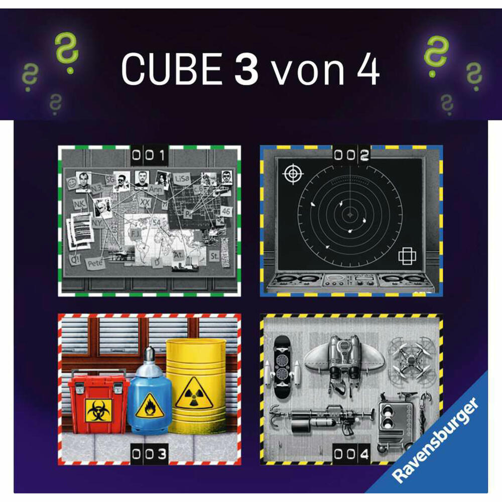 Ravensburger Mystery Cube Das Agentenlabor, Escape Rätsel, Gesellschaftsspiel, ab 10 Jahren, 20227