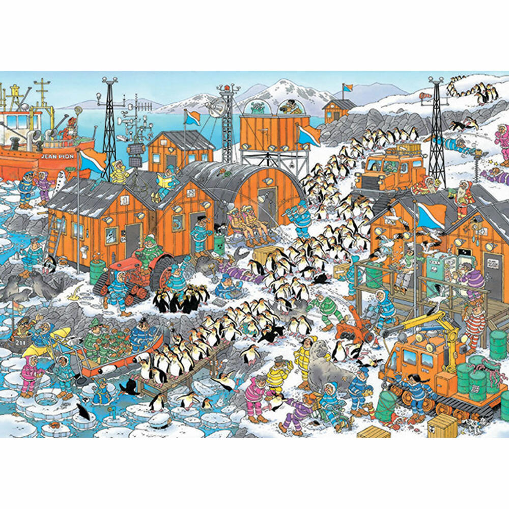Jumbo Spiele Jan van Haasteren - Südpol-Expedition, Puzzle, Erwachsenenpuzzle, Puzzlespiel, 1000 Teile, 20038