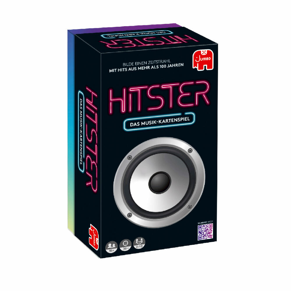 Jumbo Spiele Hitster, Kartenspiel, Partyspiel, Ratespiel, Musikspiel, Musik, Gesellschaftsspiel, 19887