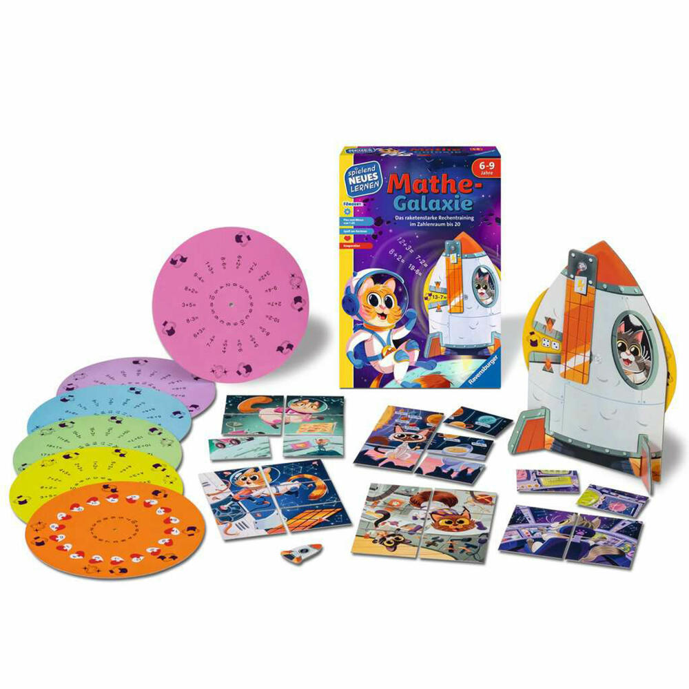 Ravensburger Spielend Neues Lernen Mathe Galaxie, Lernspiel, Kinderspiel, Kinder Spiel, 24970