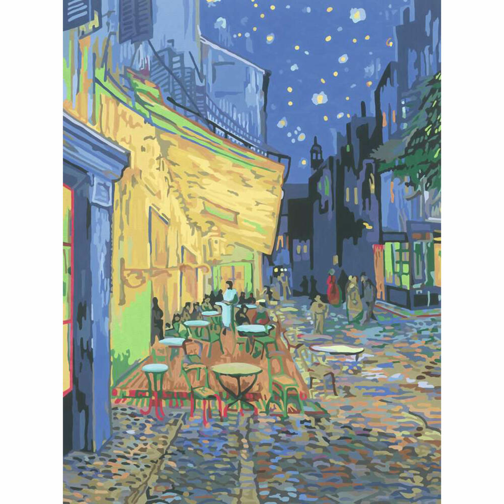 Ravensburger Malen nach Zahlen ART Collection: Café Terrace at Night Van Gogh, Malset, Malvorlage, Malen, 23519