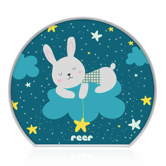 reer MyBabyLight Hase, Beruhigungslicht, Nachtlicht, Schlummerlicht, Pazifikblau, 52371