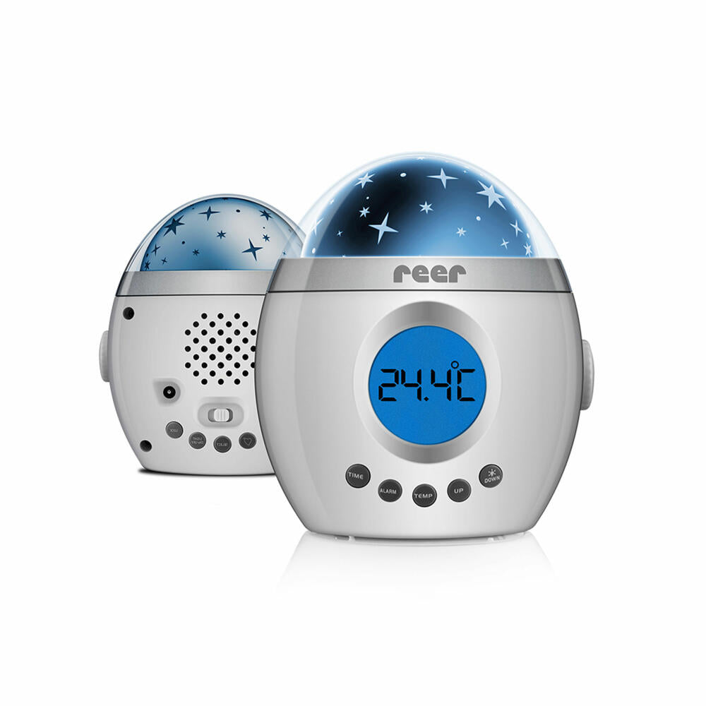 reer MyMagicStarlight Einschlaflicht, Nachtlicht mit Sternenprojektor, Sternenhimmel, Baby Nachtleuchte, Musikfunktion, 52050