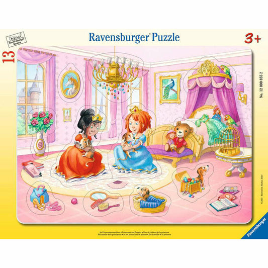 Ravensburger Im Prinzessinnenschloss, 13 Teile, Rahmenpuzzle, Puzzle, Kinder, 12000855