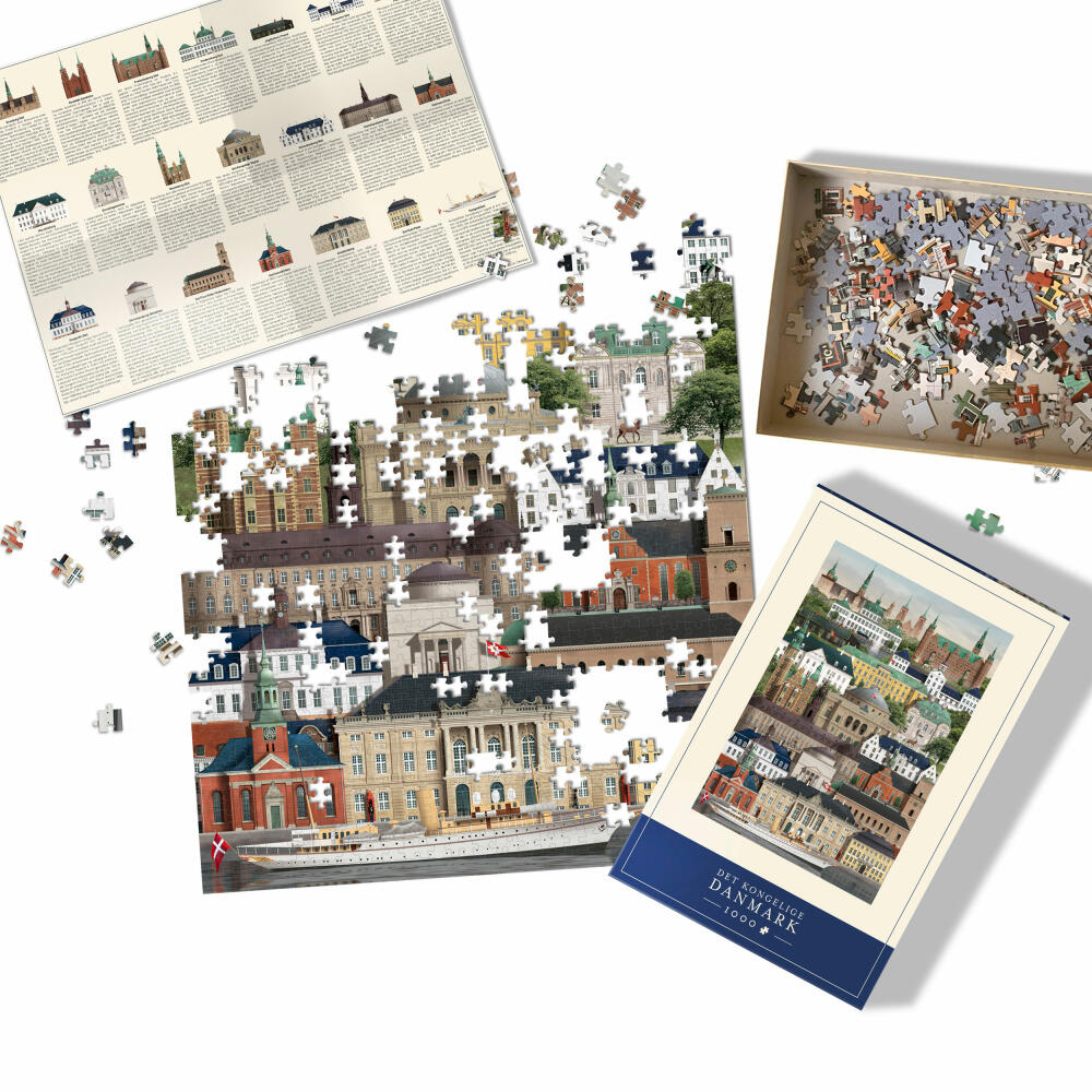 Martin Schwartz Puzzle The Royal Denmark, City Puzzle Denmark, 50 x 70 cm, 1000 pieces, MS0612