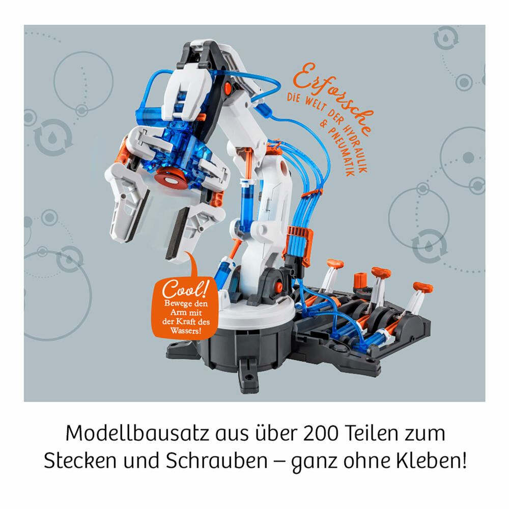 KOSMOS Hydraulik-Arm, Modellbausatz, Technik, Spielzeug, Basteln, Bauen, ab 10 Jahre, 620578
