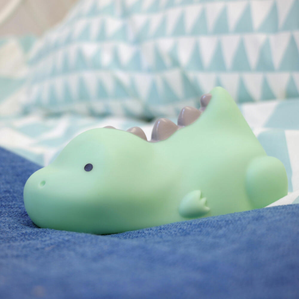 reer lumilu Lazy Friends Dino, Nachtlicht, Schlummerlicht, Beruhigungslicht, LED, mit Timer, 52223
