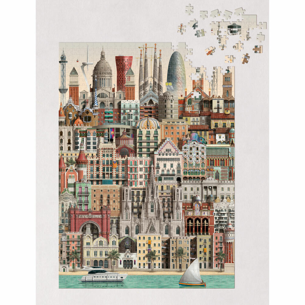 Martin Schwartz Puzzle Barcelona, City Puzzle Spain, 50 x 70 cm, 1000 pieces, MS0607