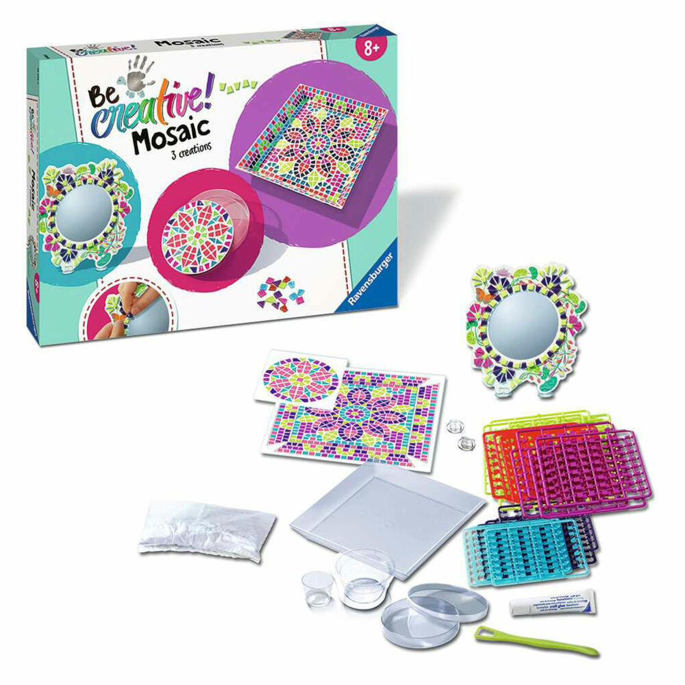 Ravensburger BeCreative Mosaic Maxi Romantic, Mosaikobjekte, Mosaik, DIY, Bastelset, Bastel Set, Basteln, 18446