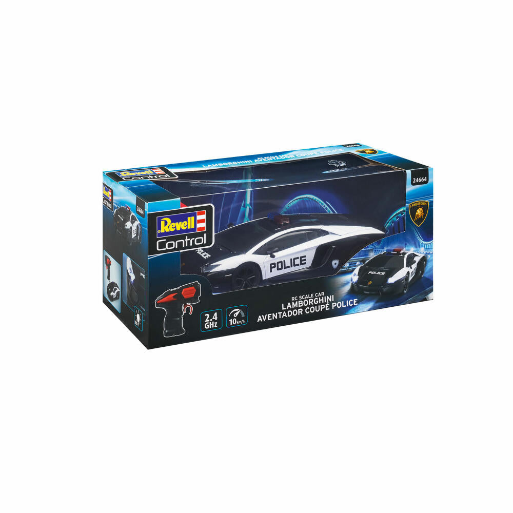 Revell Control RC Scale Car Lamborghini Aventador Coupé Police, Ferngesteuertes Auto, Spielzeug, ab 8 Jahre, 24664