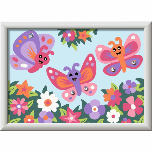 Ravensburger Paint by Numbers Happy Butterflies, Painting Set, Coloring Page, Painting, 23763