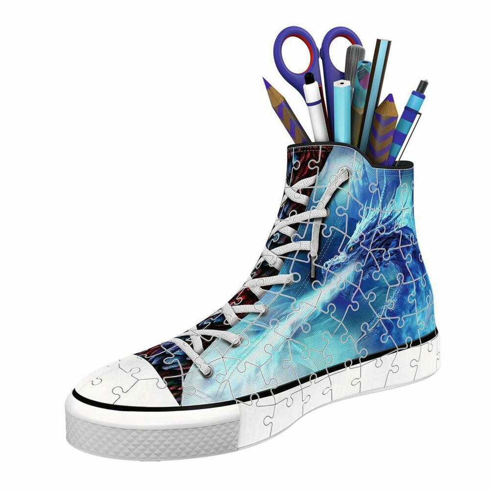 Ravensburger 3D Puzzle Sneaker Mystical Dragons, Utensilo, Pencil Holder, Puzzles, 108 Pieces, from 8 Years, 11566