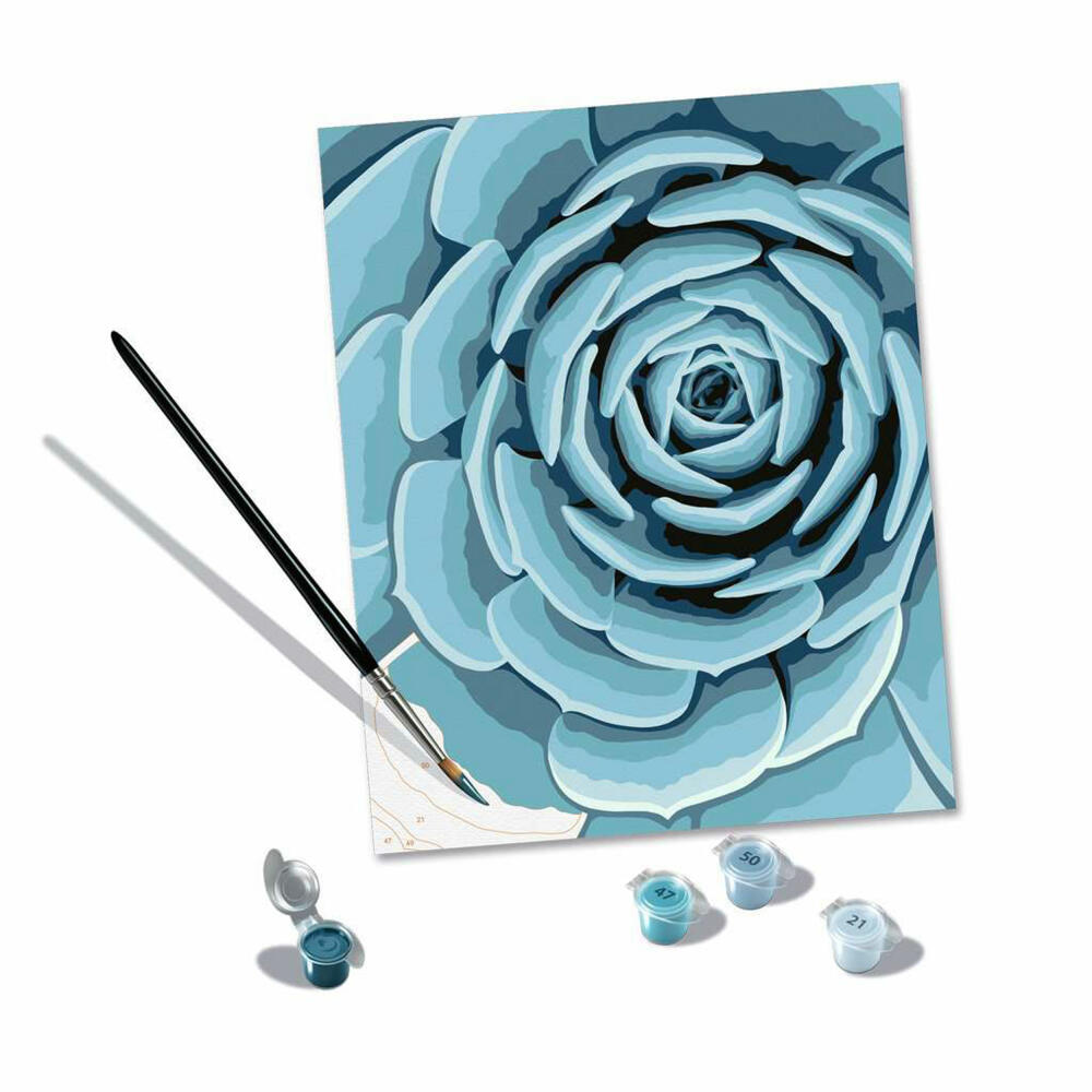 Ravensburger CreArt Botanical Blue, Paint by Numbers, Painting Set, Coloring Page, Painting, 23610