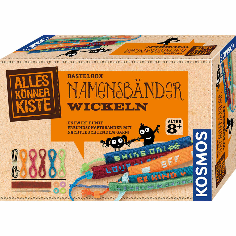 KOSMOS AllesKönnerKiste name bands, craft box, friendship bracelets, from 8 years, 604455