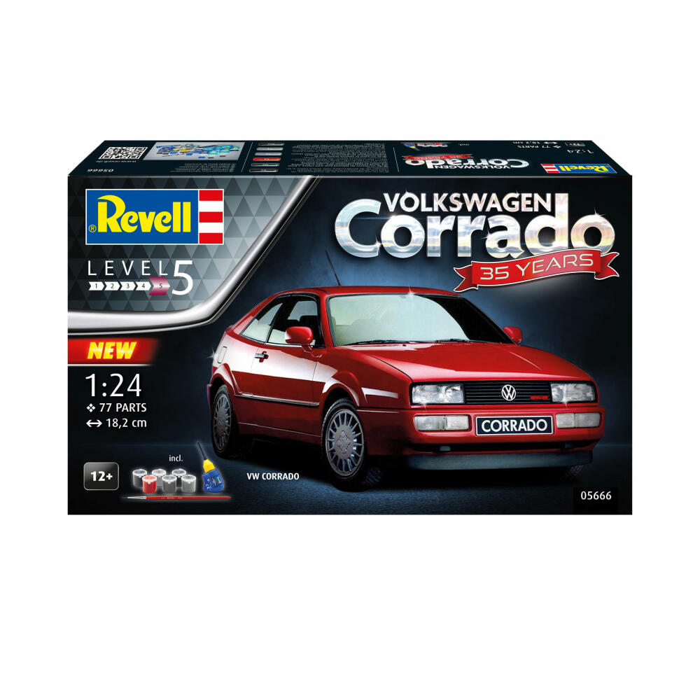 Revell Modellbausatz Geschenkset 35 Years VW Corrado, mit Basis-Zubehör, 76 Teile, 05666