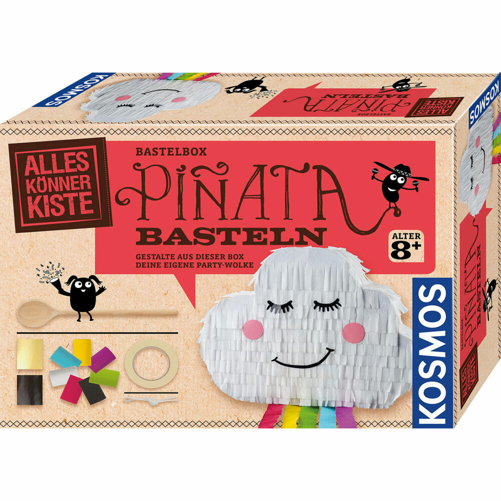 KOSMOS AllesKönnerKiste Pinata basteln, Experimentierkasten, Bastel Set, Bastelbox, ab 8 Jahren, 604486