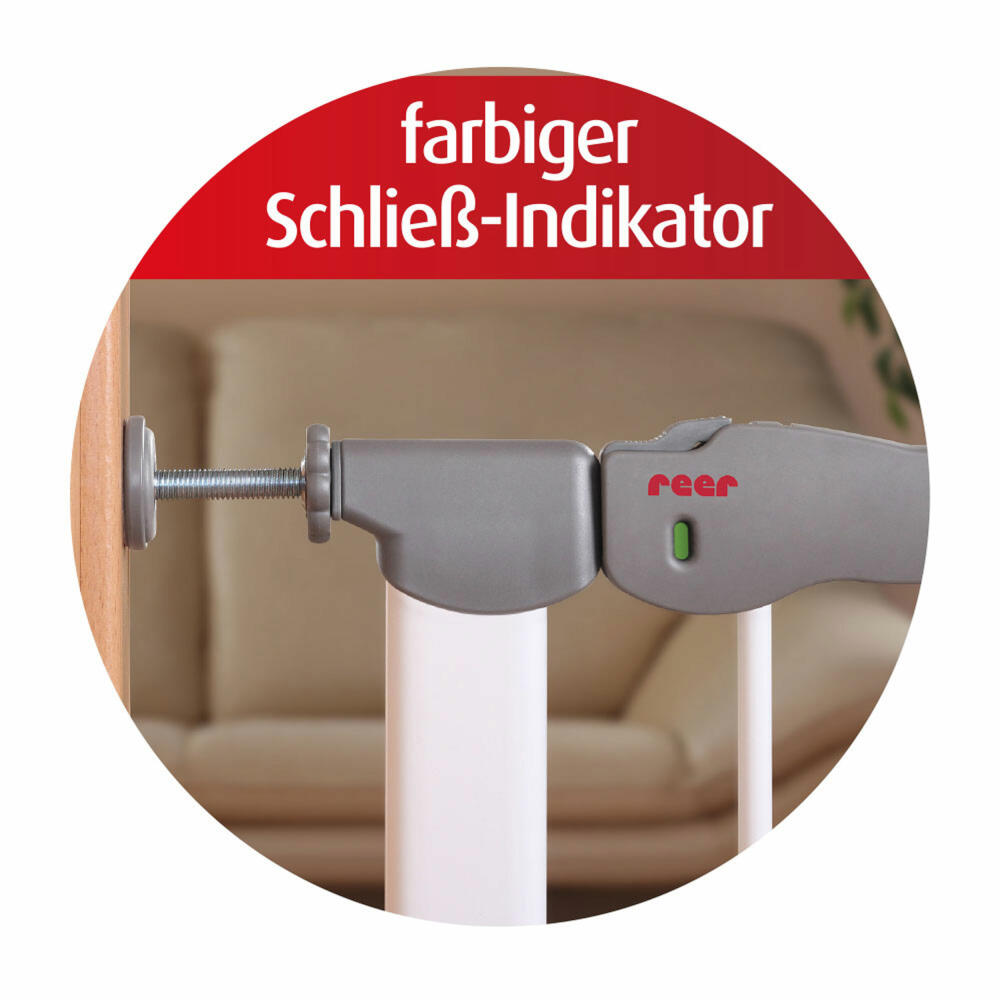 reer I-Gate Klemmgitter, Türgitter, Treppengitter, Treppenschutzgitter, Schutzgitter, Zum Klemmen, Metall, Breite 77.5 - 83.5 cm, 46302