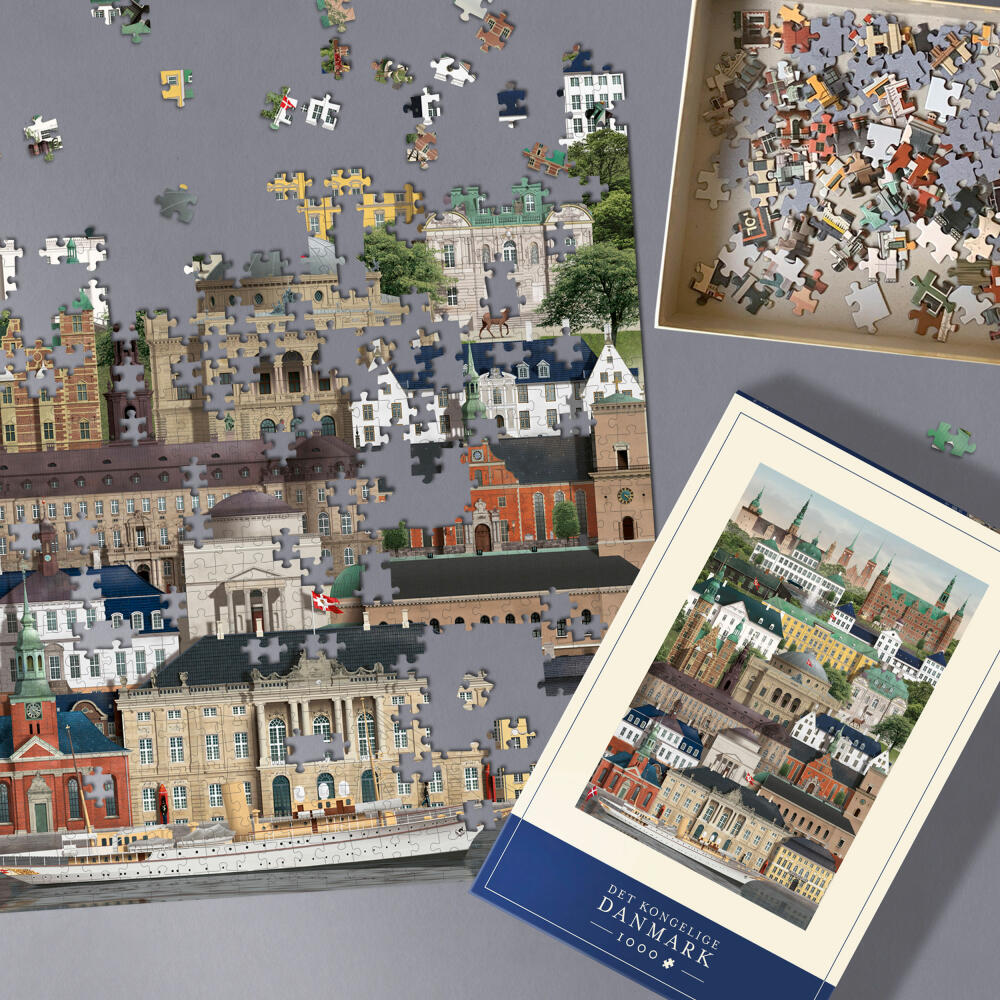 Martin Schwartz Puzzle The Royal Denmark, City Puzzle Denmark, 50 x 70 cm, 1000 pieces, MS0612