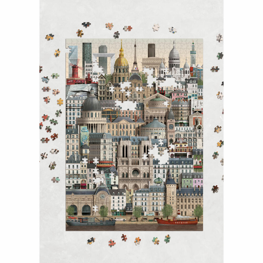 Martin Schwartz Puzzle Paris, city puzzle France, 50 x 70 cm, 1000 pieces, MS0606