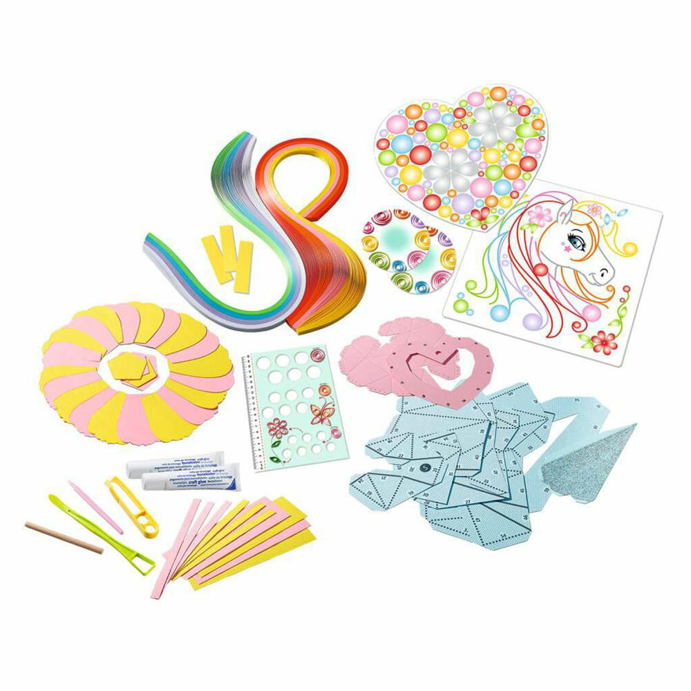 Ravensburger BeCreative Paper Art Flowers & Unicorn, Quilling, Craft Set, Craft Set, Crafting, 18236