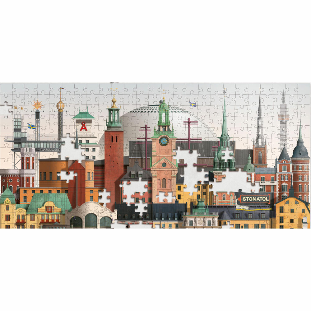 Martin Schwartz Puzzle Stockholm, Städtepuzzle Schweden, 50 x 70 cm, 1000 Teile, MS0603