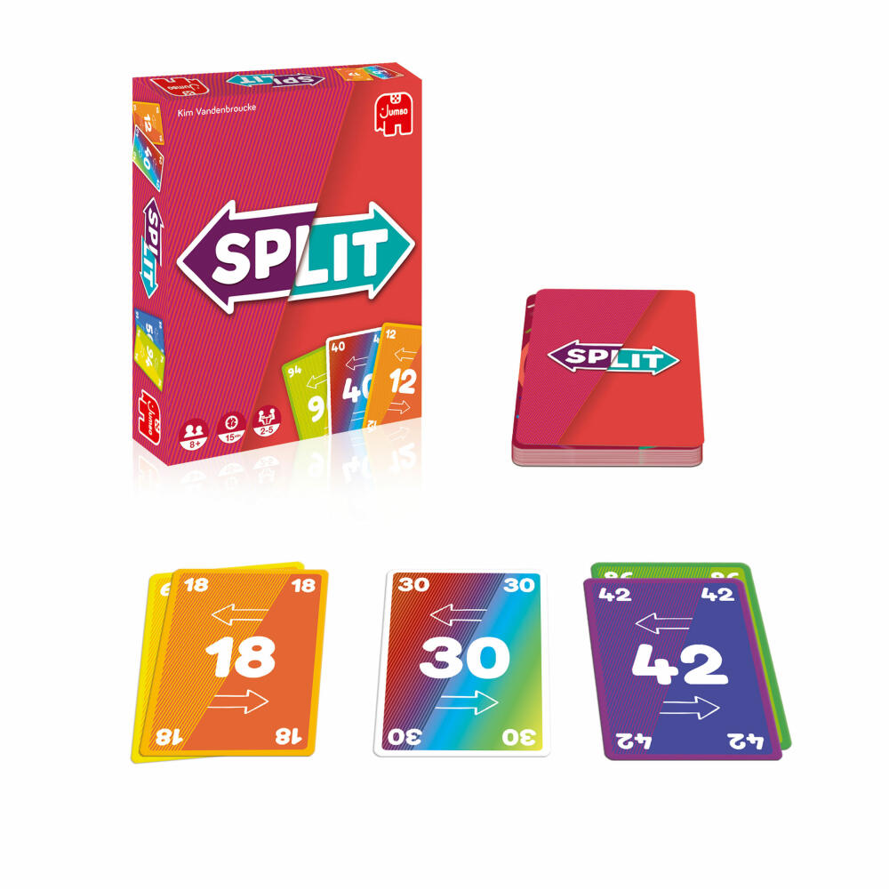 Jumbo Spiele Split, Kartenspiel, Gesellschaftsspiel, Familienspiel, ab 8 Jahre, 19873
