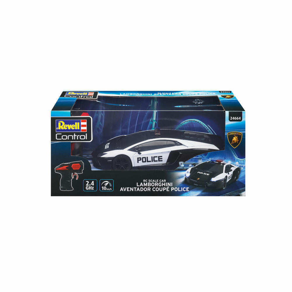 Revell Control RC Scale Car Lamborghini Aventador Coupé Police, Ferngesteuertes Auto, Spielzeug, ab 8 Jahre, 24664