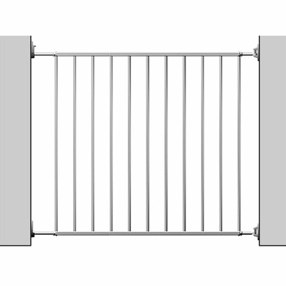 reer Basic Schraubgitter, Türgitter, Treppengitter, Treppenschutzgitter, Schutzgitter, Zum Schrauben, Metall, Breite 68 - 106 cm, 46101