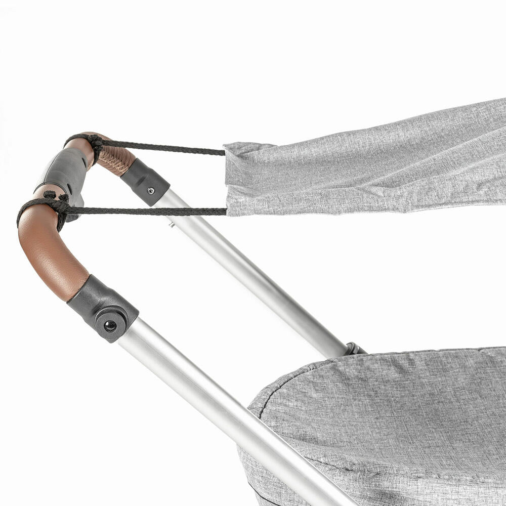 reer ShineSafe+ Sonnensegel, Sonnenschutz, UV Schutz, Kinderwagen, Grau-Melange, 84231