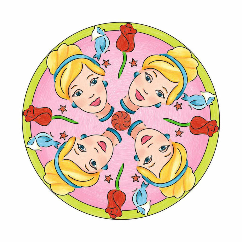Ravensburger Midi Mandala Designer Disney Princess, Drawing Set with Stencils, Painting Set, Painting, 23847