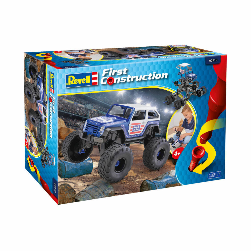 Revell First Construction Monster Truck, Auto, Modellbausatz für Kinder, 45 Teile, ab 4 Jahre, 00919
