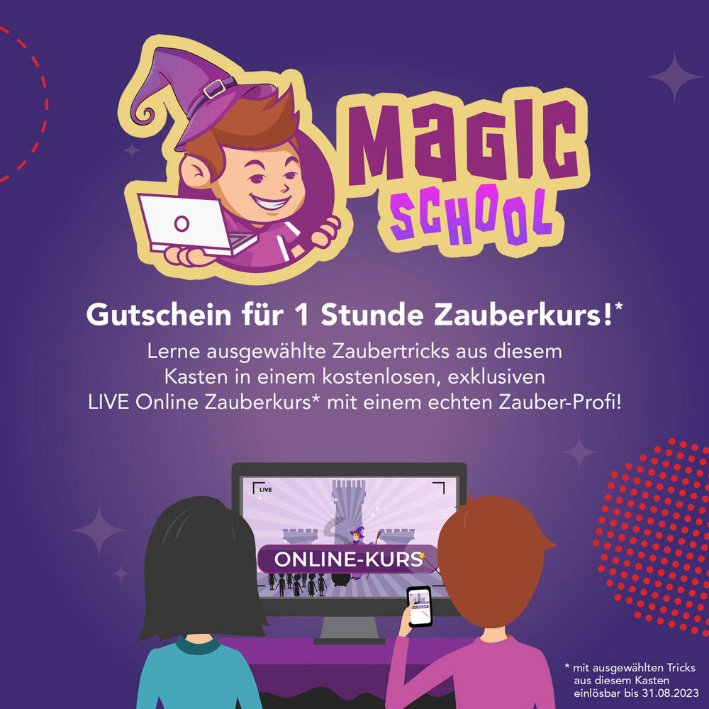 KOSMOS Die Zauberschule Magic Silber Edition, Zauberkasten, Experimentierkasten, Zaubern, ab 8 Jahren, 601799