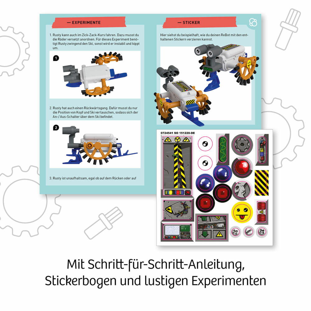 KOSMOS ReBotz - Rusty der Crawling-Bot, Roboter, Experimentierkasten, Bots, Spielzeug, 602574