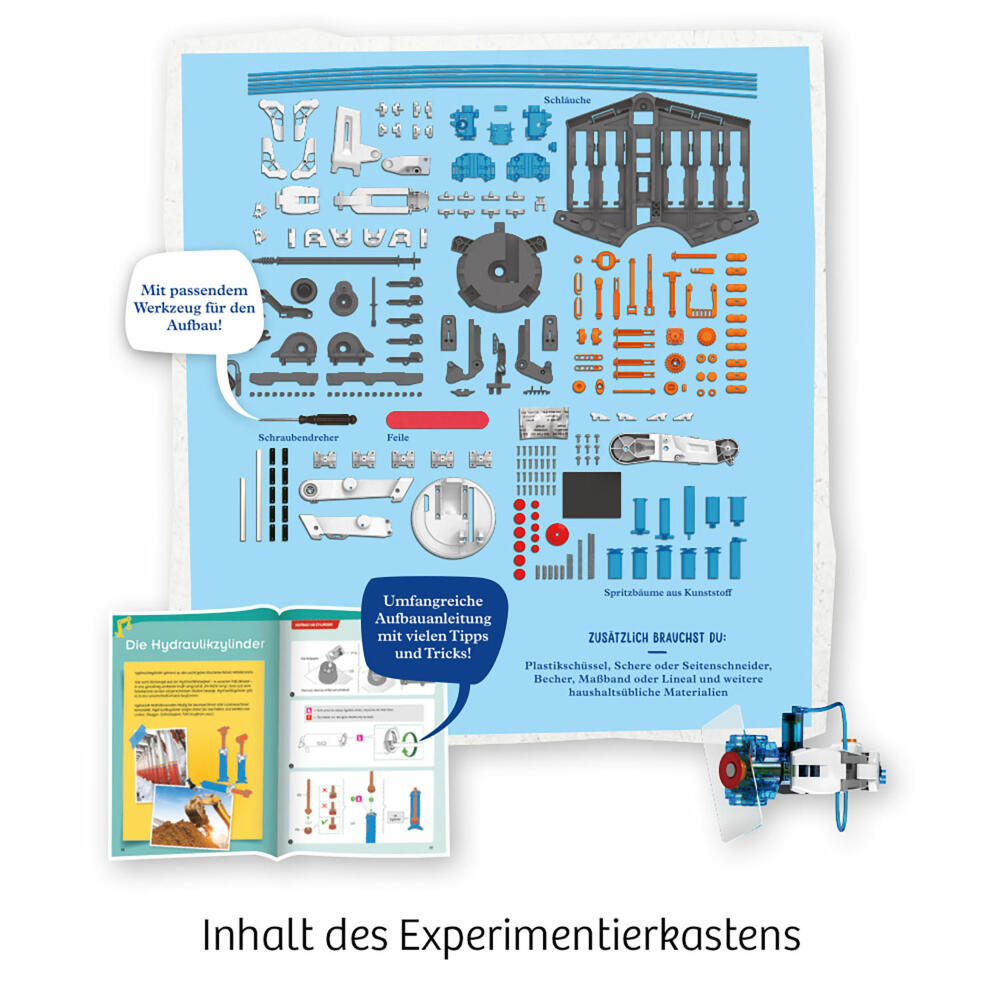 KOSMOS Hydraulik-Arm, Modellbausatz, Technik, Spielzeug, Basteln, Bauen, ab 10 Jahre, 620578