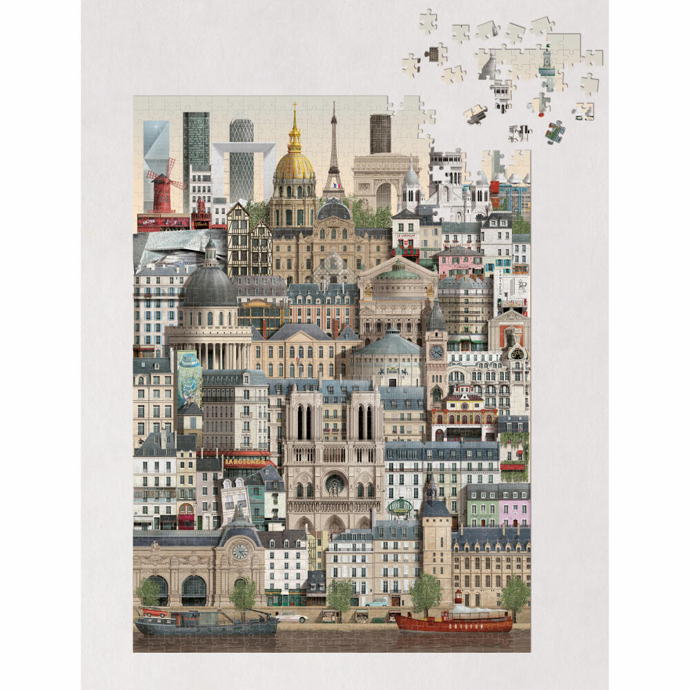 Martin Schwartz Puzzle Paris, city puzzle France, 50 x 70 cm, 1000 pieces, MS0606