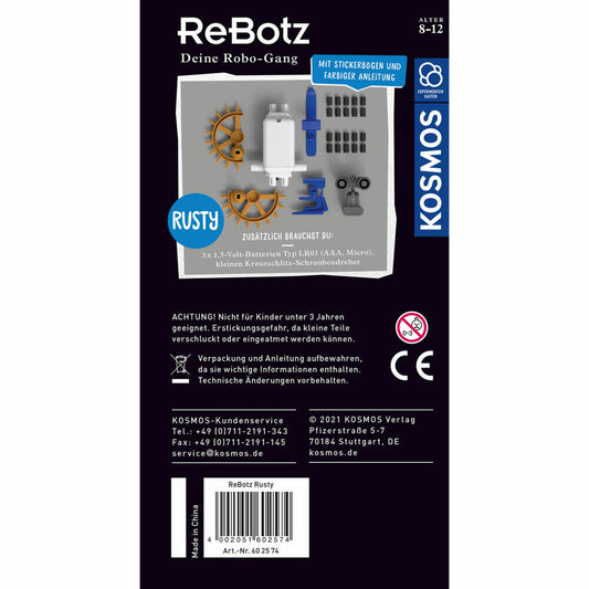KOSMOS ReBotz - Rusty der Crawling-Bot, Roboter, Experimentierkasten, Bots, Spielzeug, 602574