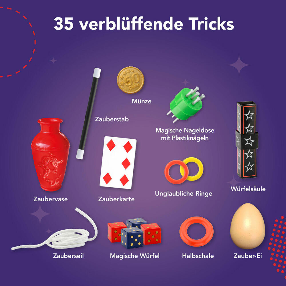 KOSMOS Die Zauberschule Magic Silber Edition, Zauberkasten, Experimentierkasten, Zaubern, ab 8 Jahren, 601799