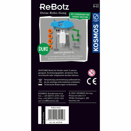 KOSMOS ReBotz - Duke der Skating-Bot, Roboter, Experimentierkasten, Bots, Spielzeug, 602598