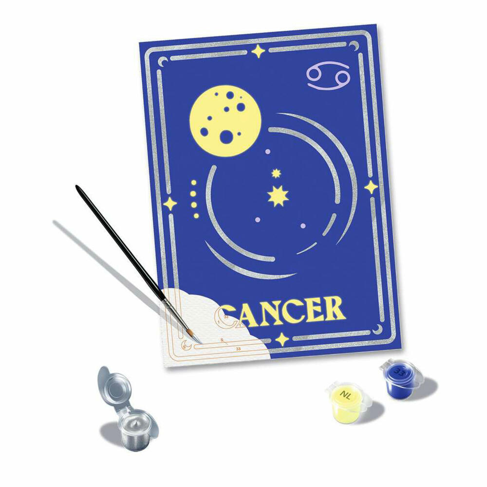 Ravensburger CreArt Sternzeichen Zodiac Sign Krebs, Malen nach Zahlen, Malset, Malvorlage, Malen, 23733