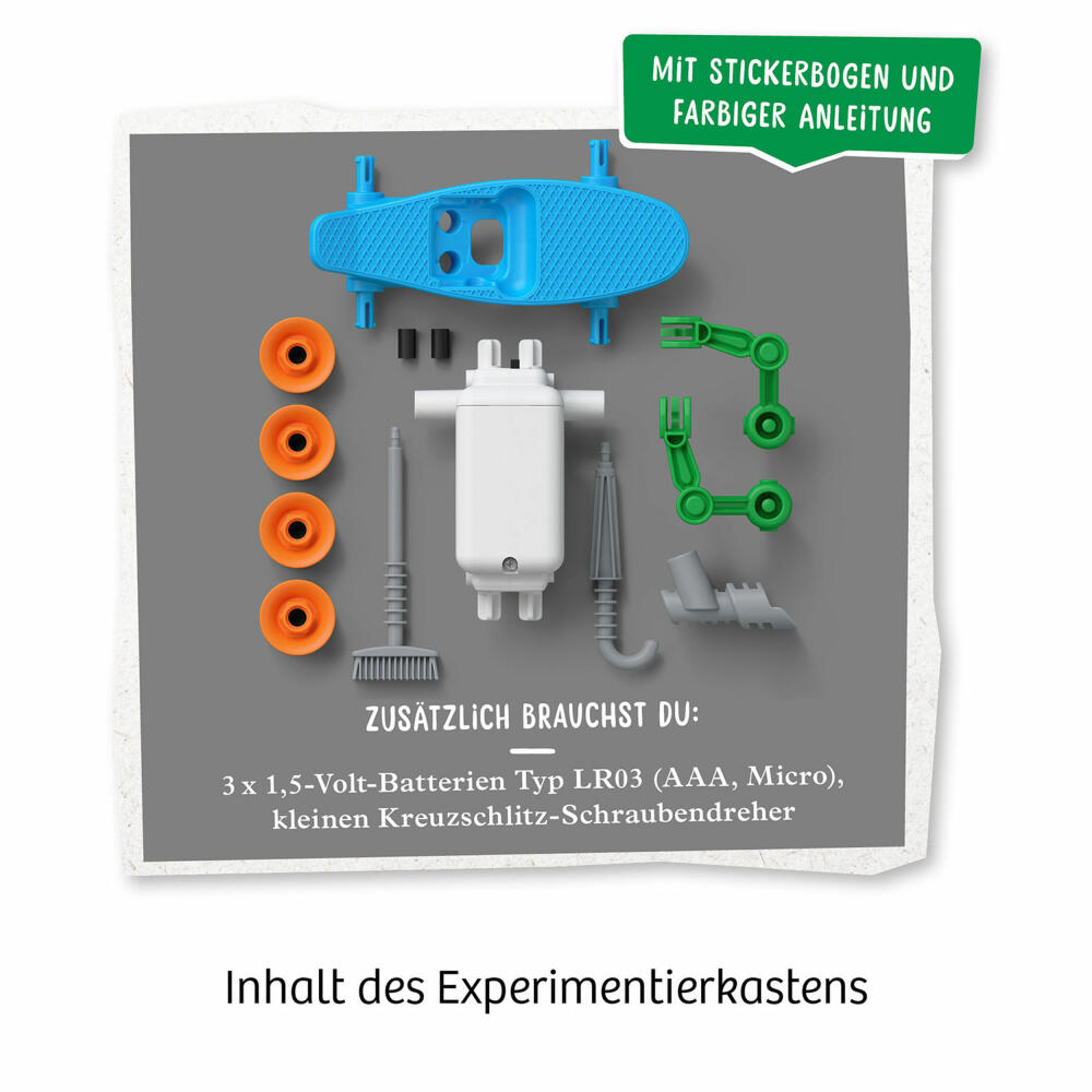 KOSMOS ReBotz - Duke der Skating-Bot, Roboter, Experimentierkasten, Bots, Spielzeug, 602598